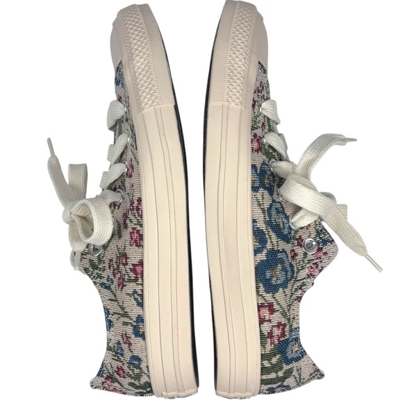 CONVERSE FLORAL TAPESTRY JACQUARD CHUCK TAYLOR ALL STAR LOW TENNIS SHOE SNEAKER - Picture 6 of 13